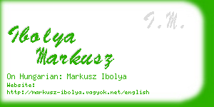 ibolya markusz business card